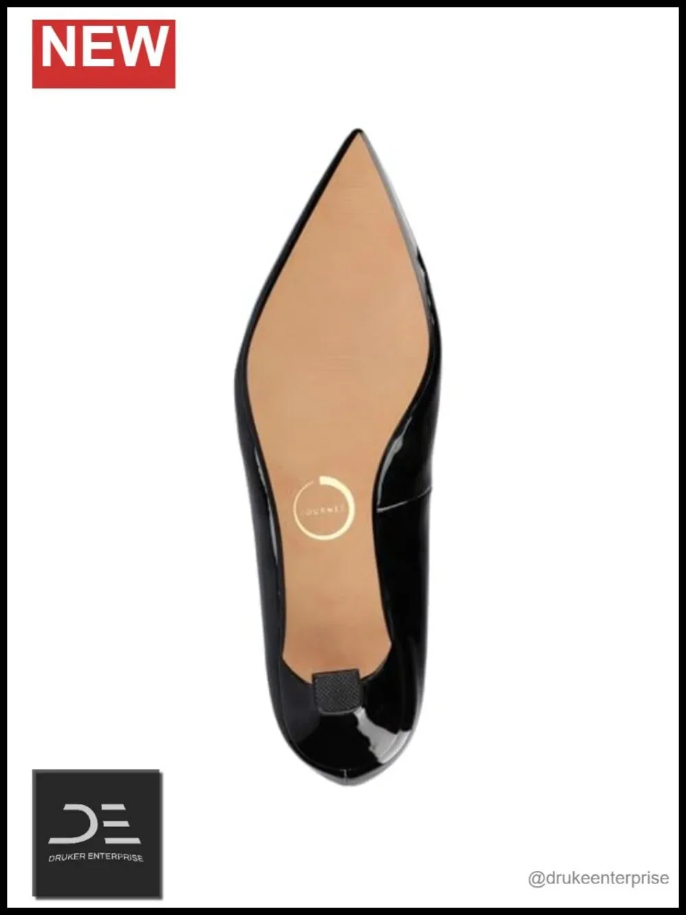 Faux Patent Leather Slip On Pointed Toe Kitten Heel Pumps